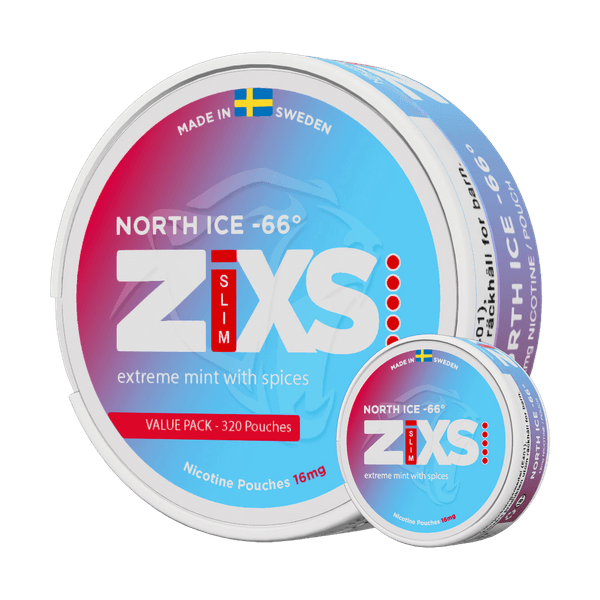 Poches de nicotine ZIXS North Ice 66 Jumbo Can
