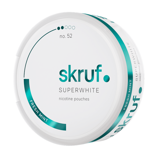 Poches de nicotine SKRUF Superwhite Fresh Mint No 52