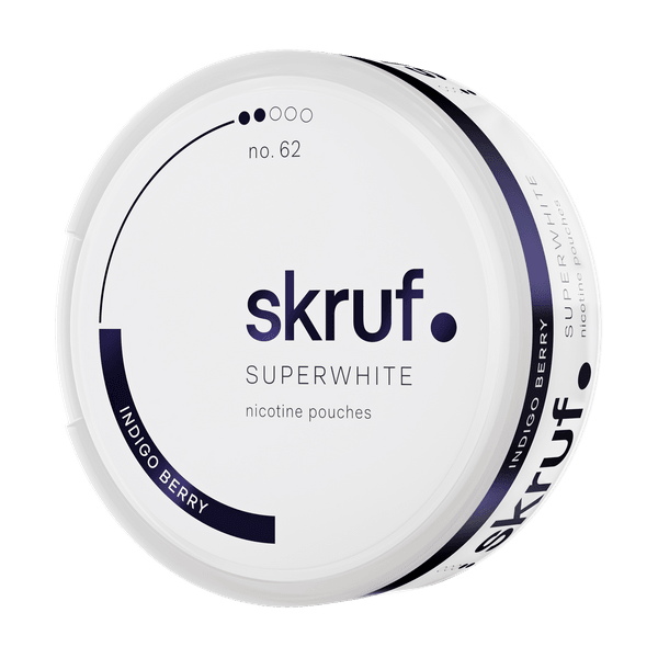 Poches de nicotine SKRUF Superwhite Indigo Berry No 62